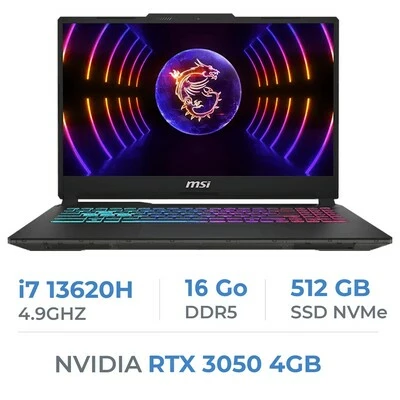 PC Portable Gamer MSI Cyborg 15 A13UC i7-13620H RTX 30500