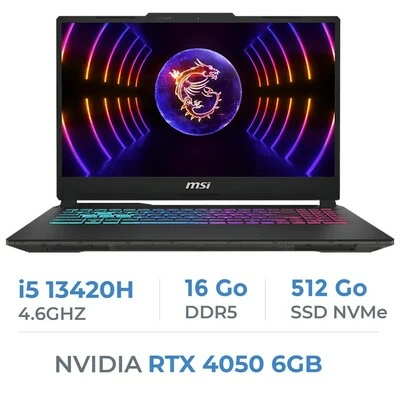 PC Portable Gamer MSI Cyborg 15 A13VE i5-13420H RTX 40500
